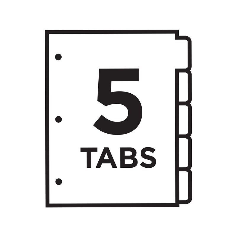Avery 11187 Ready Index Dividers, Tabs 1-5, Letter Size, Multicolor, 6 Sets/PK - Image 5