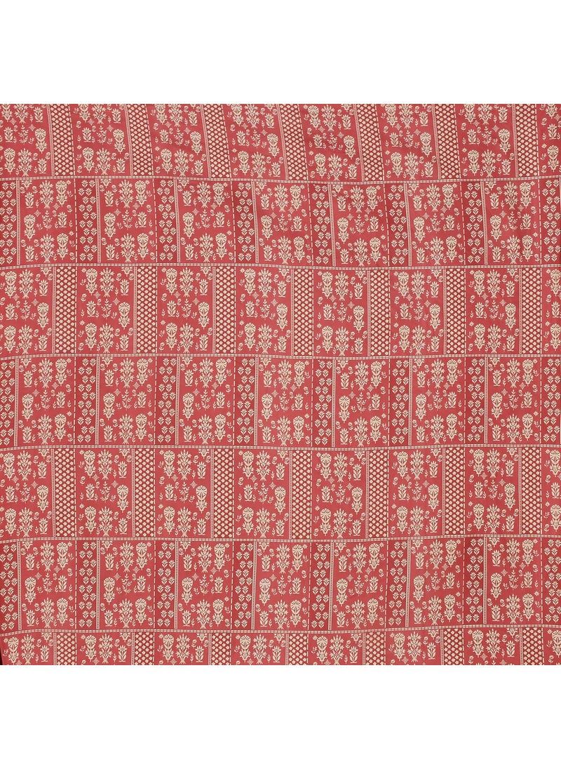 HIDECOR HIDECOR Super Soft Cotton diwan Set for Living Room diwan Set Covers Cotton diwan Set 6 Pieces One Single Bedsheet with 3 Cushion Cover2 Bolster Red  - Image 3