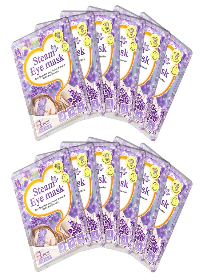 Sefudun - Steam Warm Eye Mask for Dark Circles and Pressure Relief 12Pcs Lavender - Image 1