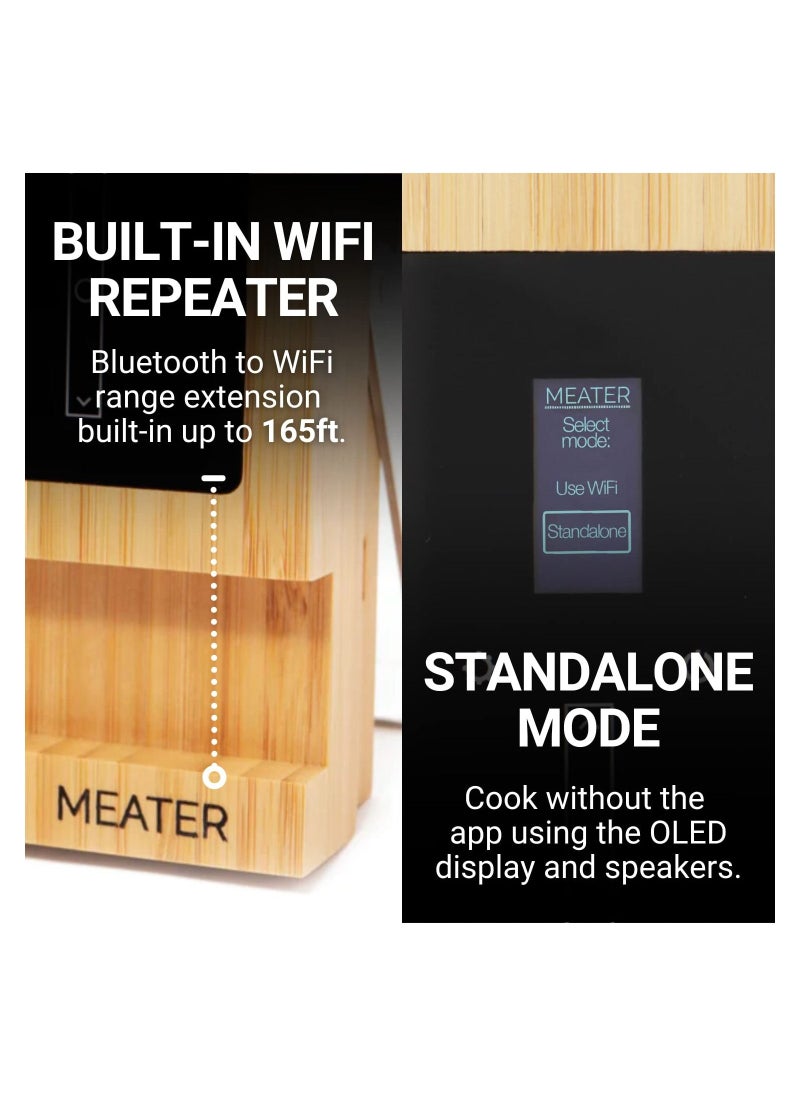 MEATER - Meater Block 4-Probe WiFi Smart Meat Thermometer for the Oven, Grill, Kitchen BBQ, Smoker, Rotisserie, with built-in up Bluetooth to WiFi range extension up to 50m & Standalone Mode - Image 1