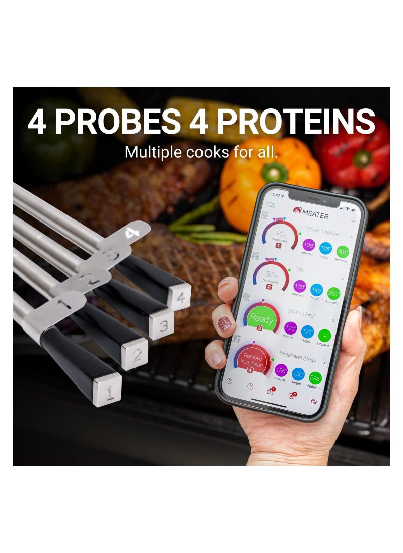 MEATER - Meater Block 4-Probe WiFi Smart Meat Thermometer for the Oven, Grill, Kitchen BBQ, Smoker, Rotisserie, with built-in up Bluetooth to WiFi range extension up to 50m & Standalone Mode - Image 1