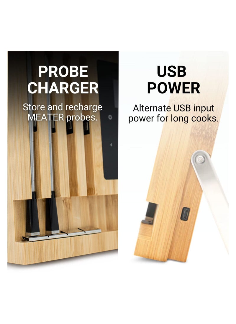 MEATER - Meater Block 4-Probe WiFi Smart Meat Thermometer for the Oven, Grill, Kitchen BBQ, Smoker, Rotisserie, with built-in up Bluetooth to WiFi range extension up to 50m & Standalone Mode - Image 1