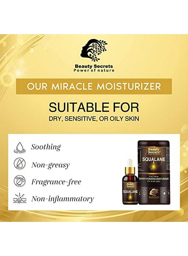 beauty Secrets Certified Organic Squalane Oil For Face ; Lightweight Anti Aging Face Oil For Glowing Skin ; Hydrating Face Moisturizer For Women & Men For All Skin Types30Ml - Image 4