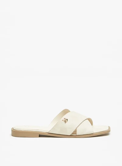 Flora Bella By Shoexpress Women's Cross Strap Slip-On Flat Sandals