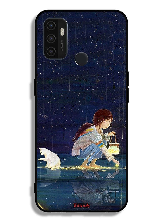 Tolwak Oppo A32 Protective Case Cover Collecting Stars Art - Image 2