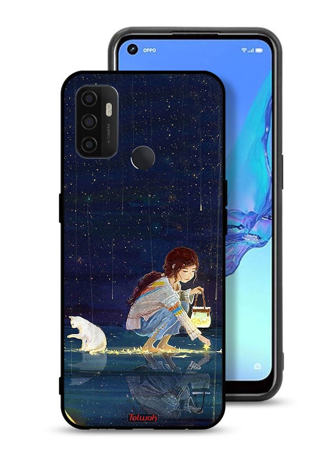 Tolwak Oppo A32 Protective Case Cover Collecting Stars Art - Image 1