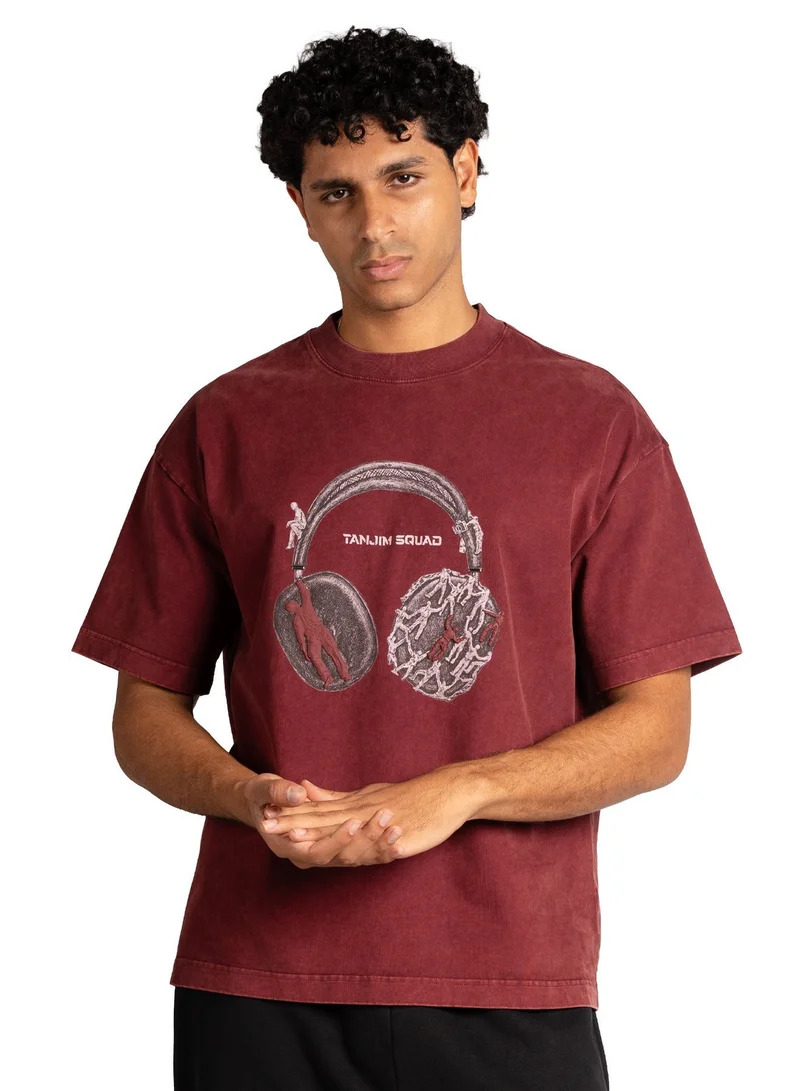 TS HEADPHONE T-SHIRT-RED