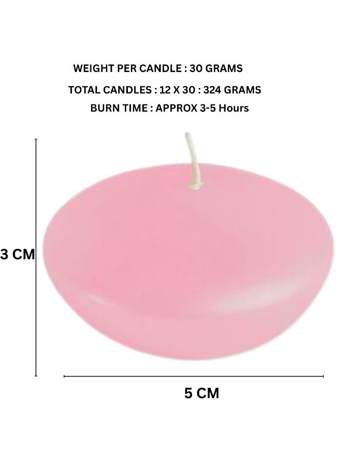 مجموعة كبيرة من 12 شمعة عائمة برائحة الورد، ديكور أنيق للمناسبات والمنتجعات الصحية والمنزل - Image 2