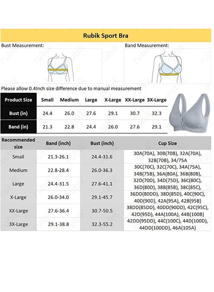 Rubik Nursing Bra for Women, Breast Feeding Maternity Front Button Closure Seamless Removeable Padded Smooth Wireless Pregnancy Sleeping Bra (3XL) Coral  - Image 3
