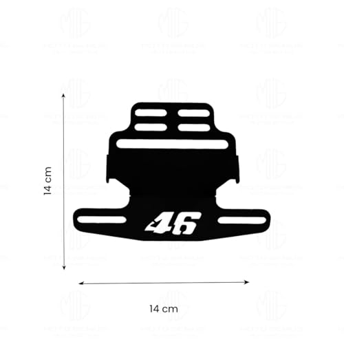 MOTO GENIUS Universal Metal Tail Tidy Number Plate Holder for Motorcycles | Compact License Plate Bracket, LED Light & Turn Signal Mounting, Durable Metal | Fits Most Bikes - Image 3