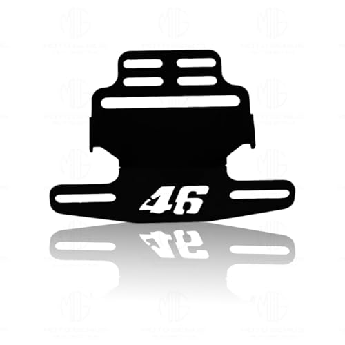 MOTO GENIUS Universal Metal Tail Tidy Number Plate Holder for Motorcycles | Compact License Plate Bracket, LED Light & Turn Signal Mounting, Durable Metal | Fits Most Bikes - Image 1