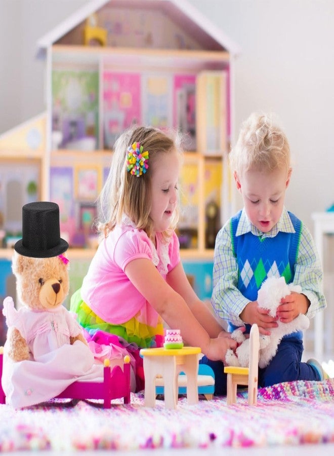 قبعات رجل الثلج السوداء الصغيرة من فيكاسكي، عبوة من قطعتين، قبعات صغيرة لمشاريع الحرف اليدوية وإكسسوارات الدمى - Image 3