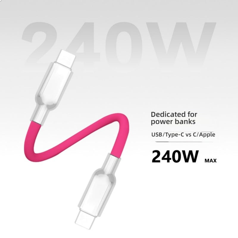 USB C Straight Head Data Cable Wire Male to Male Type C Data Sync Cord Line 240W Fast Charging for Laptops Phones Fast Charging - Image 4