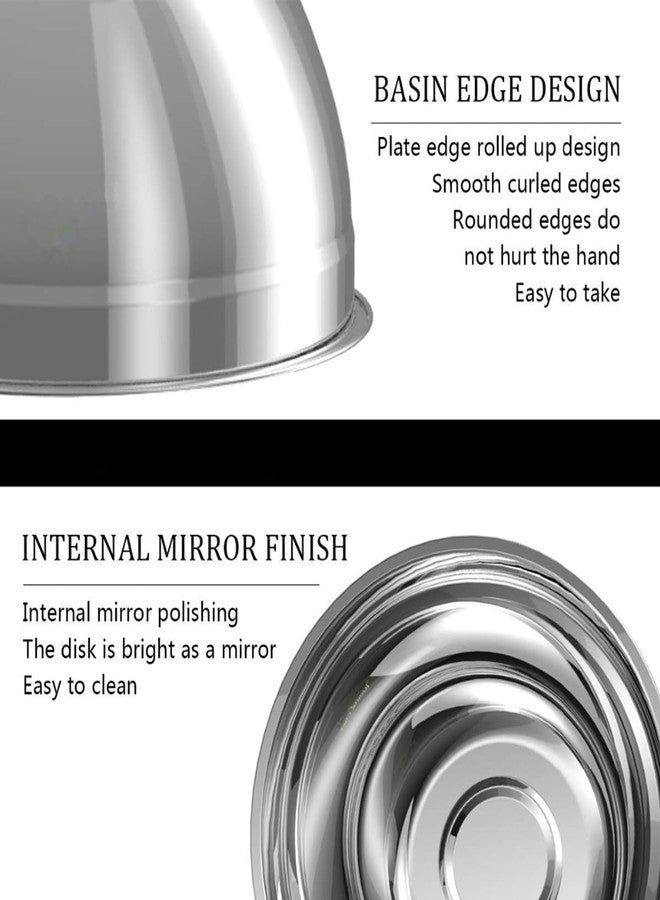 YUNYDSM Mixing Bowls, 5Pcs Stainless Steel Mixing Bowl Set, Utensils for the Kitchen, Multifunctional, Stackable, Dishwasher Safe, 3.75L / 3.25L / 2.5L / 2L / 1.3L (Without) - Image 5
