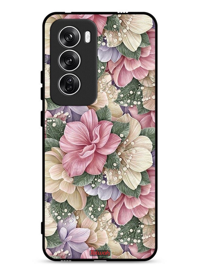 Tolwak Oppo Reno12 5G Protective Case Cover Hd Floral - Image 1
