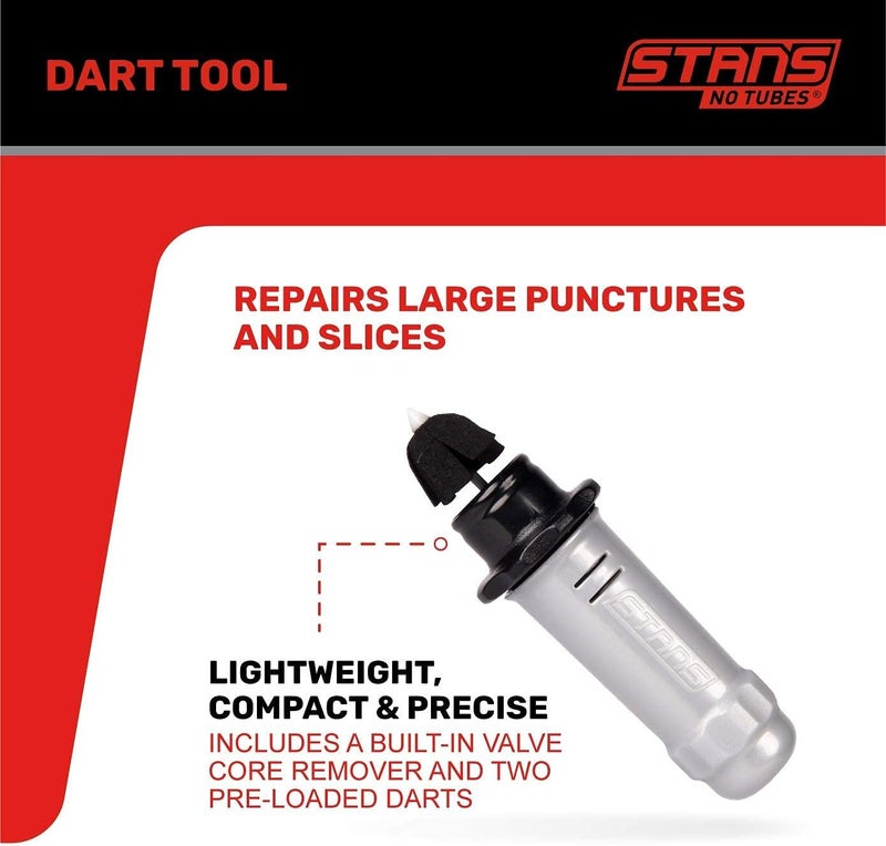 Stans no tubes Stan's Dart Tubeless Tire Repair Tool | Fast Tubeless Plugging System | Lightweight & Durable | Trail-Side Puncture Repair | MTB & Road Compatible - Image 2