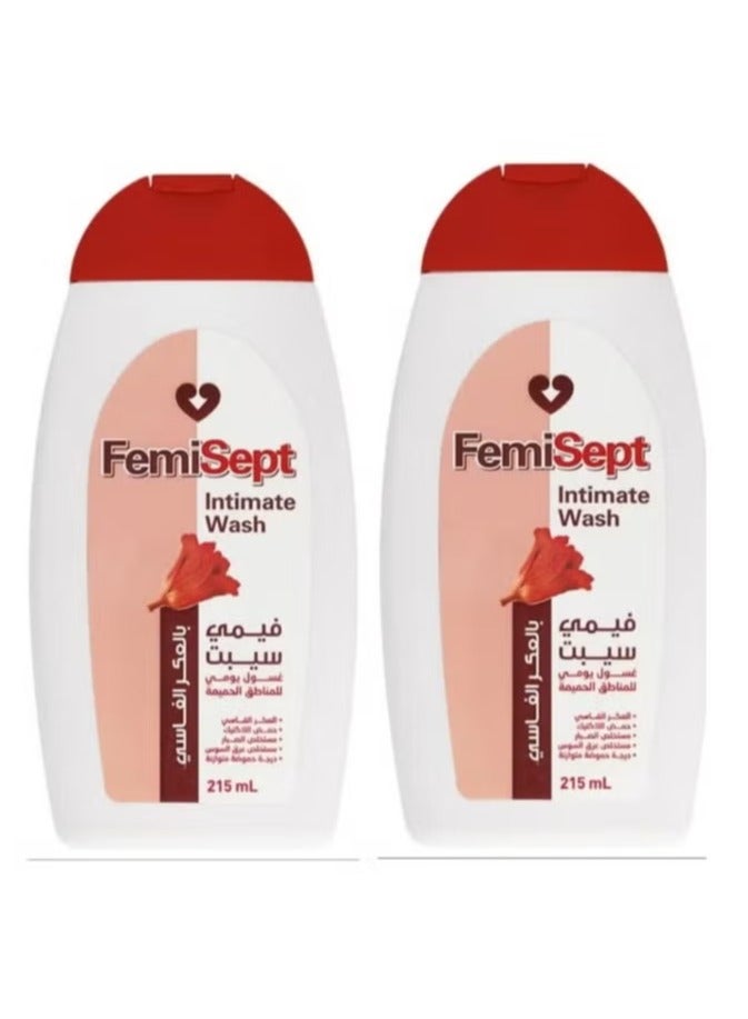 Femi-Sept Daily Intimate Wash with Fassi Aker - 215 ml 2 Pieces