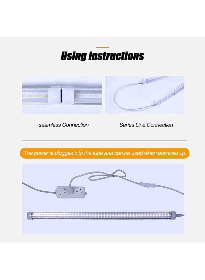 Loquat 5 Piece LED Grow Light Strips For Plants Set White 35x10x25centimeter - Image 2