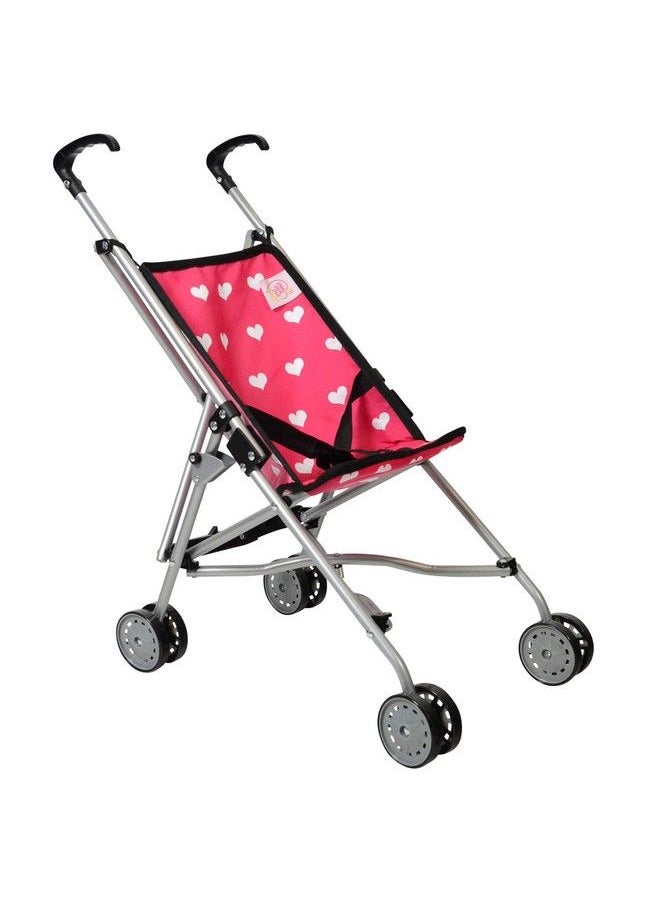 The New York Doll Collection - Hearts My First Doll Stroller For Kids Super Cute Doll Stroller For Girls Doll Stroller Folds For Storage Great Gift For Toddlers - Image 1