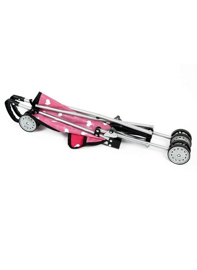 The New York Doll Collection - Hearts My First Doll Stroller For Kids Super Cute Doll Stroller For Girls Doll Stroller Folds For Storage Great Gift For Toddlers - Image 1