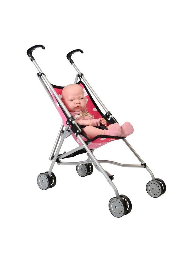 The New York Doll Collection - Hearts My First Doll Stroller For Kids Super Cute Doll Stroller For Girls Doll Stroller Folds For Storage Great Gift For Toddlers - Image 1