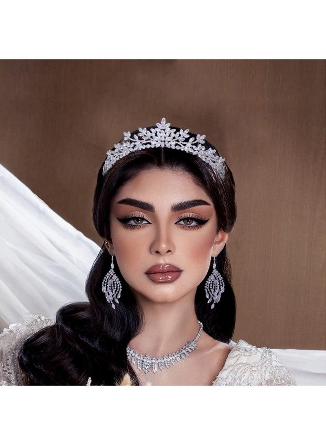 Jorsnovs تيجان وزخارف زفاف صغيرة لامعة من الزركون للنساء، مصنوعة يدويًا من زركونيا مكعبة، قطع رأس أميرة، زينة رأس لعيد الميلاد السادس عشر - Image 3