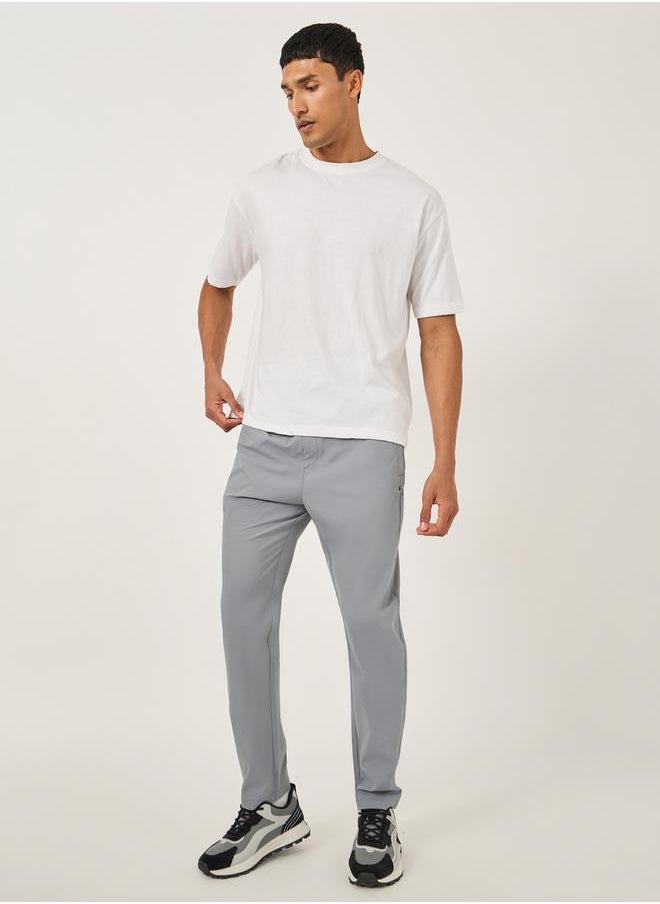 Fort Collins Mid Rise Regular Fit Track Pant with Drawstring by Styli  - Image 2
