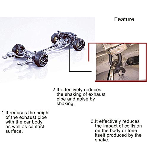 ROSY PIXEL O-Ring Car Exhaust Rubber Hanger Insulator Bracket Bushing Mount Universal 4Pcs - Image 3