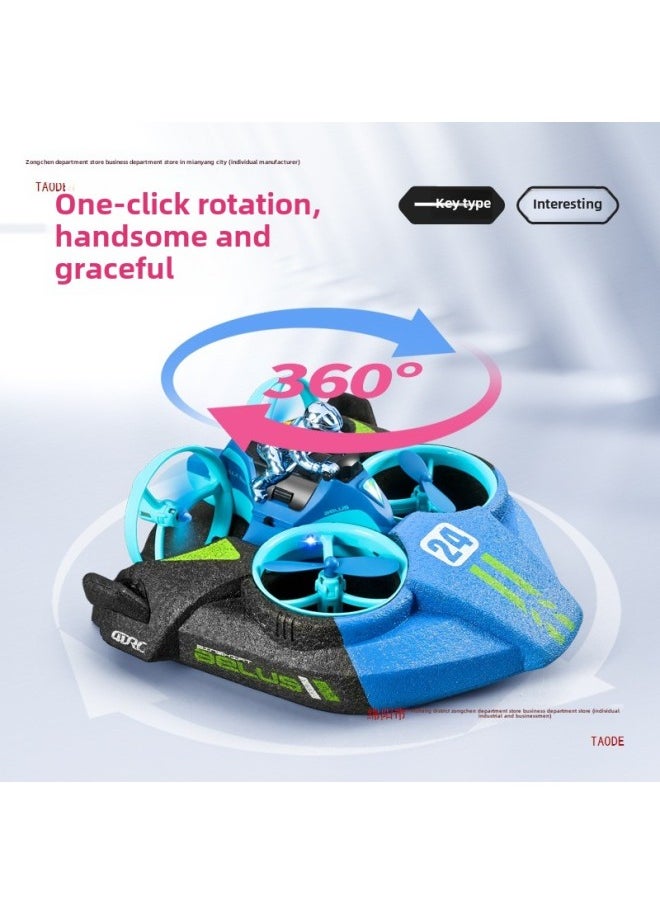 Remote Control Boat High Speed Remote Control Speedboat Electric Boy Gift Children Water Toy Boat Model Water, Land And Air Three In One-Color:Red❥Remote Control Boat-double Paddle Speedboat-Specifications:Dual Batteries  - Image 4