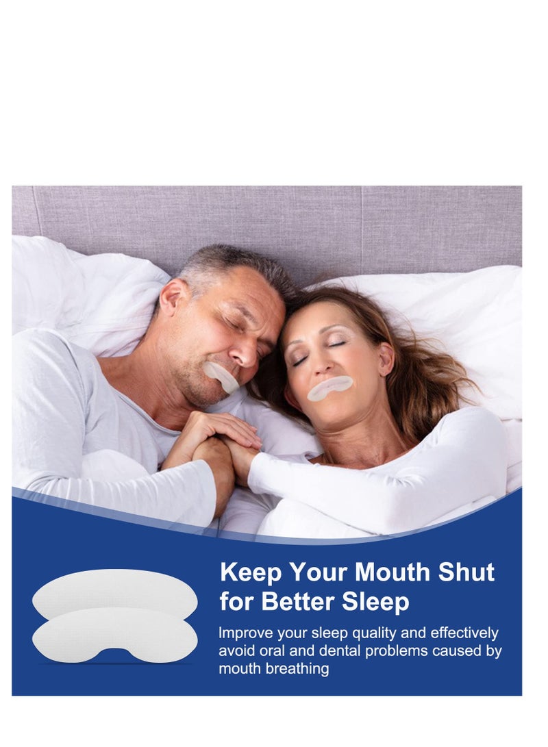 شريط النوم اللاصق للفم ترقية شرائط ضد الشخير لتحسين التنفس الأنفي وتقليل التنفس الفمي والشخير تحسين النوم ليلاً للرجال والنساء 90 قطعة - Image 2