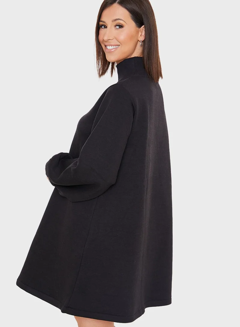 In The Style Maternity Sweater Smock Dress