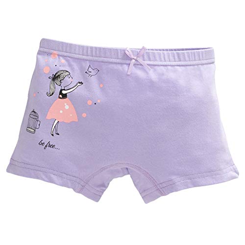 Core Pretty Girls Cotton Underwear for Toddler - Soft Princess Boy Shorts Undies, Comfy Underpant & Breathable Briefs, Pack of 4 (7-8 Years, DRESSGIRL) - Image 4