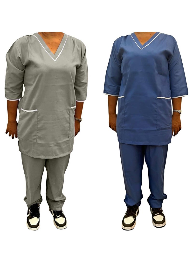 1home Professional Healthcare Domestic Worker Scrub Set 2piece - Image 1