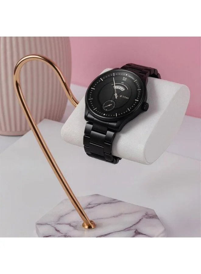 تيتان Quartet Quartz Analog Black Dial Black Stainless Steel Strap Watch for Men - 1890NM01