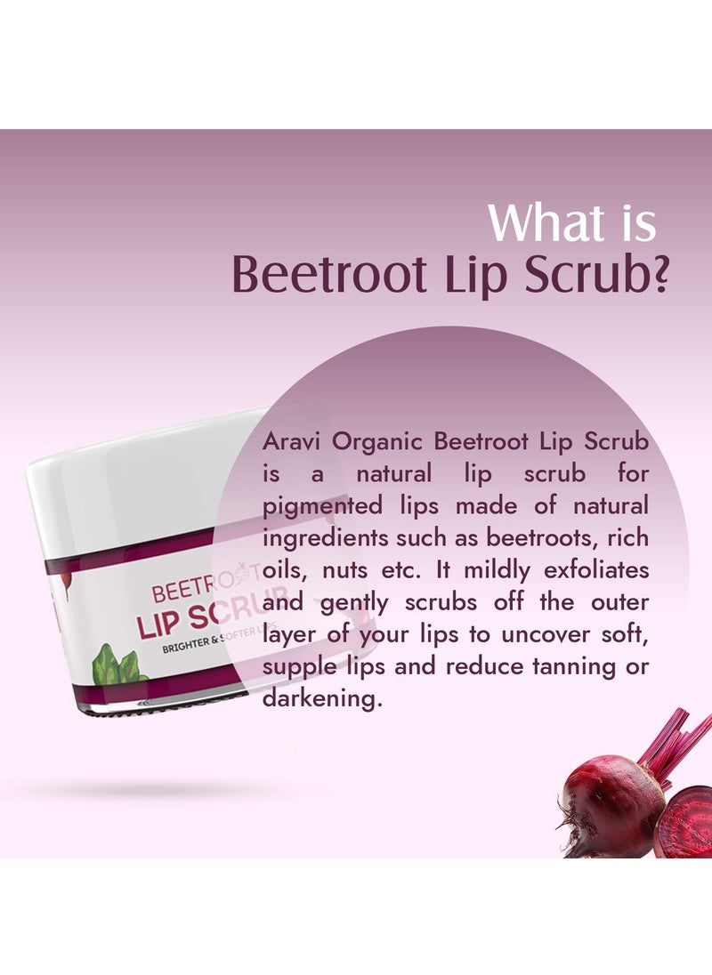 Aravi Organic Aravi Organic Beetroot Lip Scrub With Beetroots, Shea Butter & Cocoa Butter - For Dark,Chapped & Pigmented Lips - For Brightening Dark Lips - For Men and Women - 15 gm  - Image 4