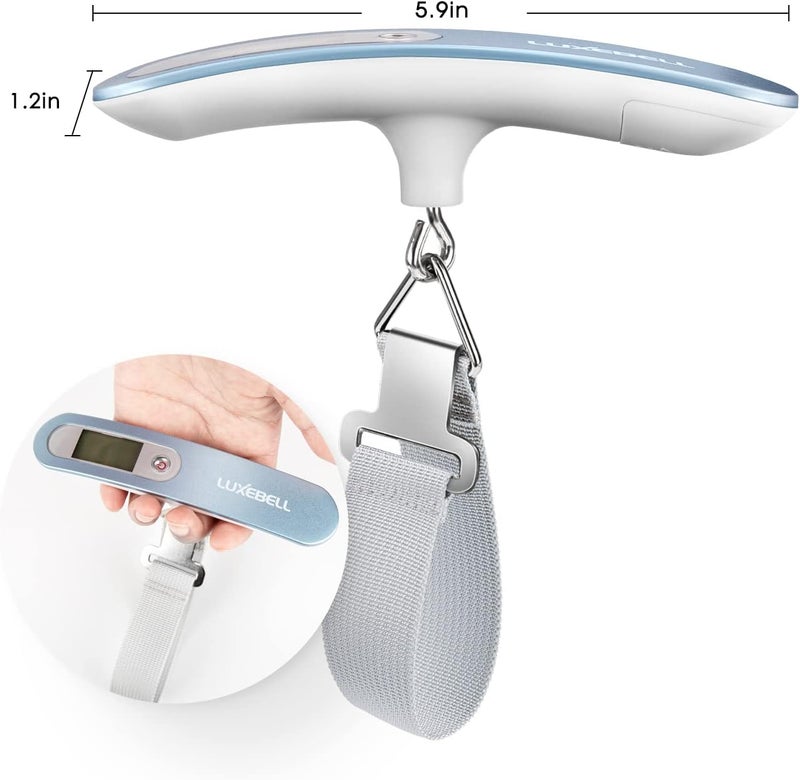 LUXEBELL Digital Luggage Scale Vacation Travel Essentials Accessories Gifts for Traveler Portable Suitcase Handheld Weight Scale 110 lbs Hanging Baggage Travel Must Haves - Image 3