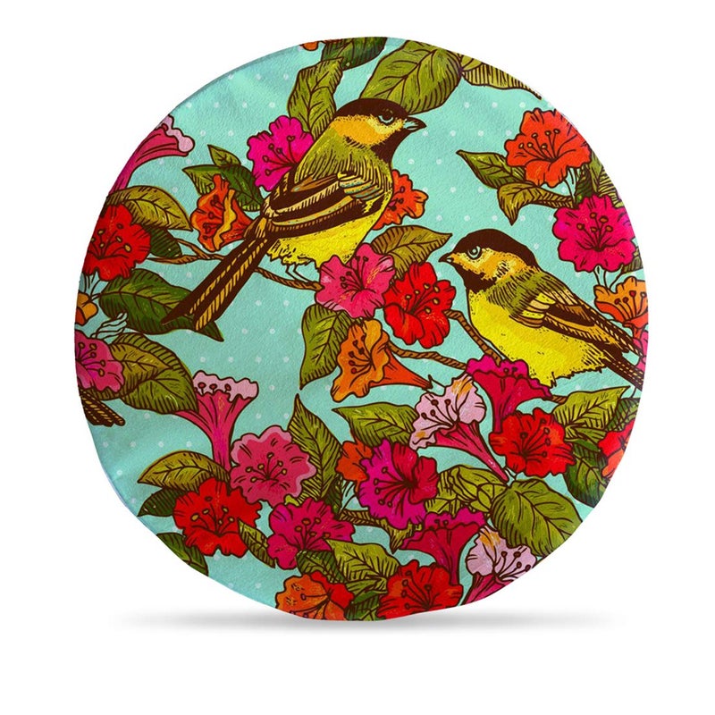 sleep nature's Sleep Natures Velvet Round Foam Cushion for WheelchairCar Seat 14 X 14 Inch Multicolor 