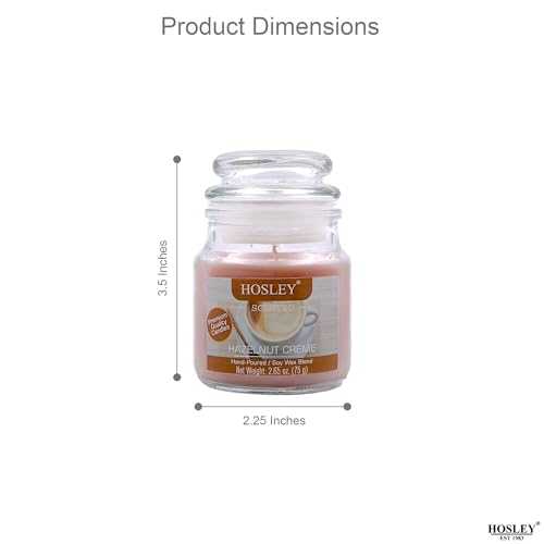 HOSLEY Hazelnut Creme Fragrance Jar Candle Pack of 1 (2.65 Oz Wax)|Fragrance Candles for Home|Scented Candles|Jar Candles|Burn Time 15 Hours|Gift Set|Home Decoration (Soy Blend Wax) - Image 5