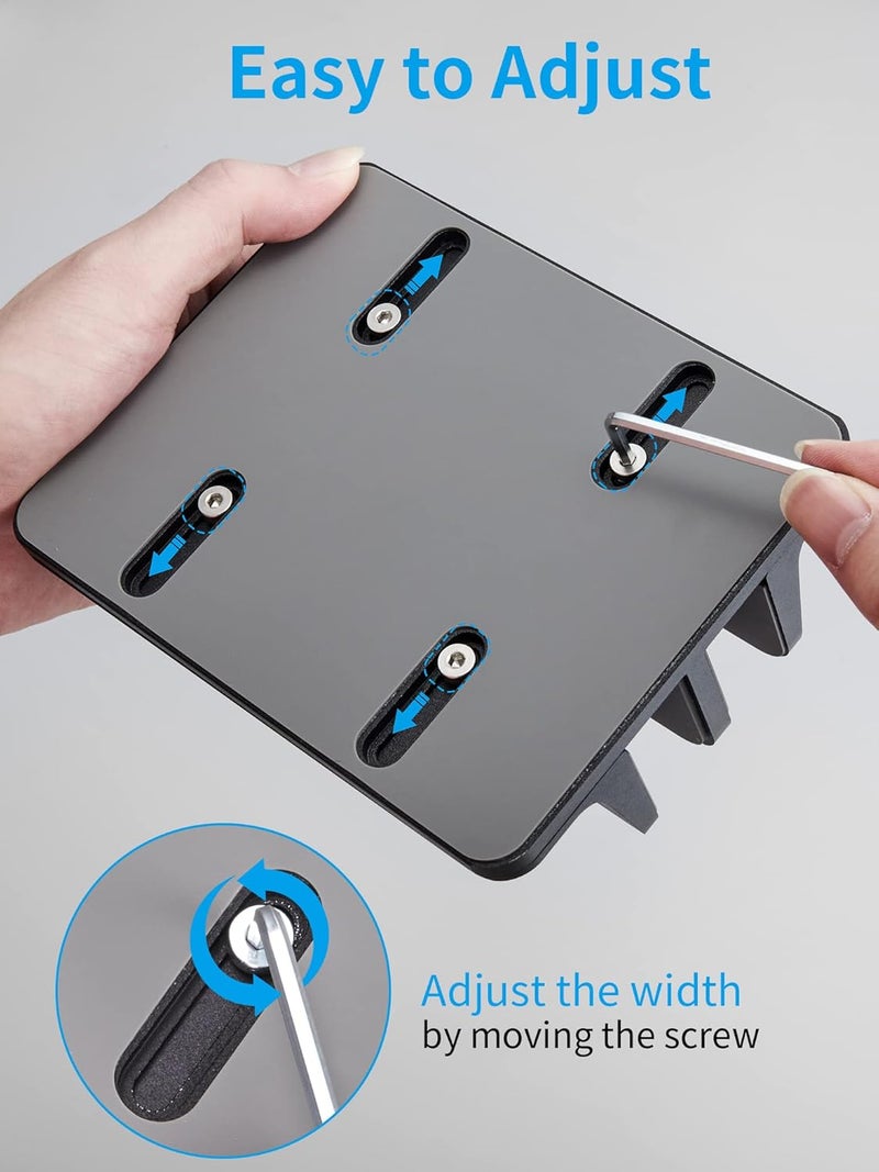 جارلينك حامل الكمبيوتر المحمول العمودي من ، حامل مكتبي مزدوج من الألومنيوم مع قاعدة قابلة للتعديل (حتى 17.3 بوصة) يناسب جميع أجهزة MacBook وSurface وChromebook وأجهزة الألعاب المحمولة (أسود) - Image 4