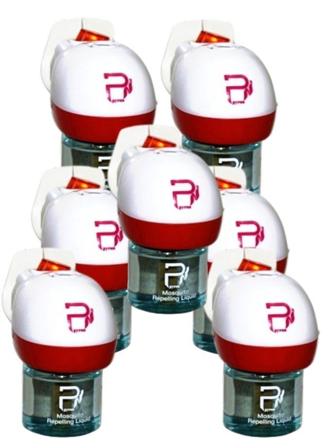 بيرون 7 قطع جهاز طرد البعوض الكهربائي و عطر الزهور السائل 45مل - Image 1