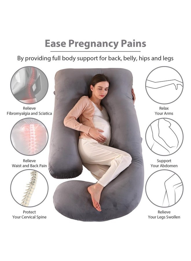 Victostar - Pregnancy Pillow,57 Inches U Shaped Maternity Pillow With Removable Cover Full Body Pillow Support For Back, Hips, Legs, Belly - Image 1