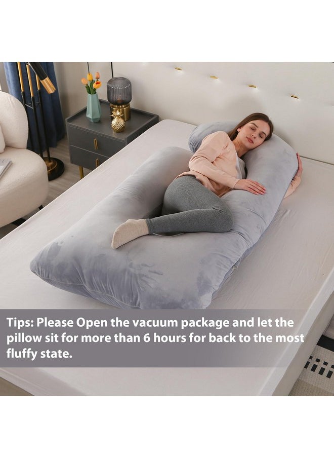 Victostar - Pregnancy Pillow,57 Inches U Shaped Maternity Pillow With Removable Cover Full Body Pillow Support For Back, Hips, Legs, Belly - Image 1