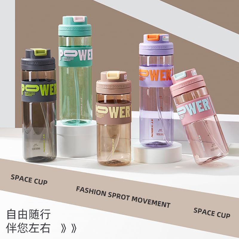 THE VENTI Venti Unbreakable Water Bottle with Sipper & Straw - BPA Free, Leak-Proof Ideal for Office, Sports, School, Gym, Yoga - PC and PP Material - 760 ML - Image 5