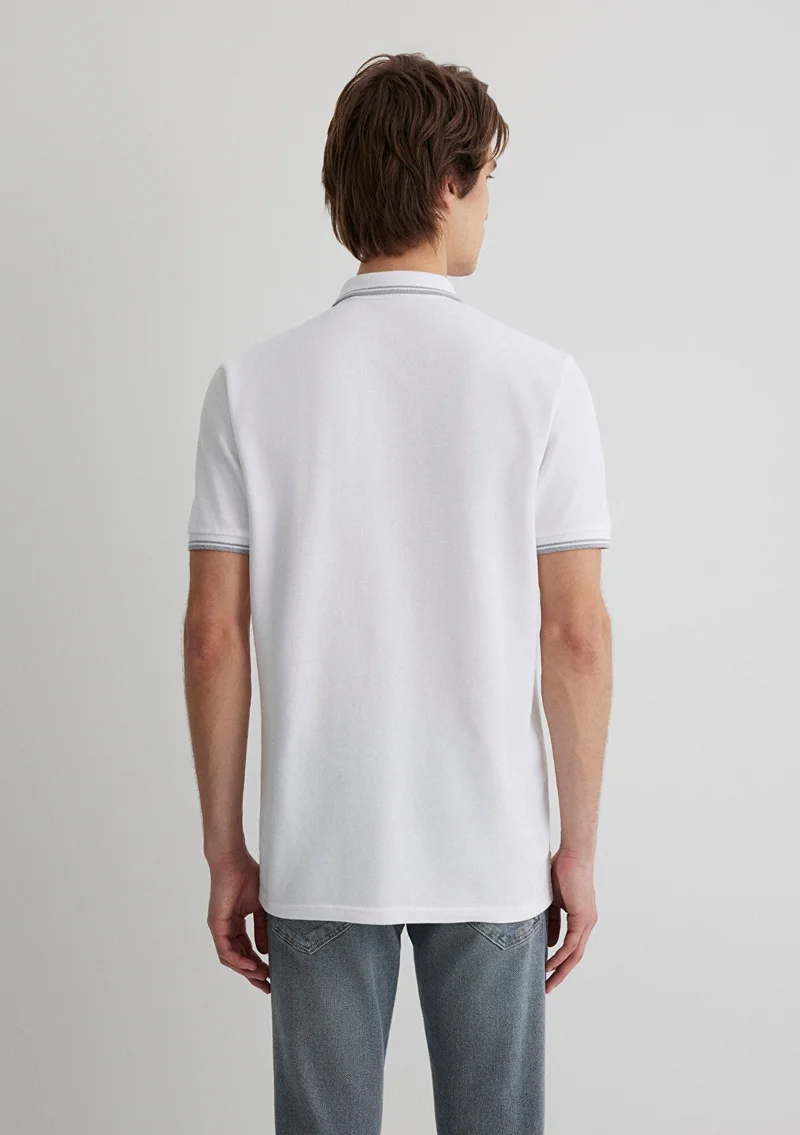 MAVI Collar Detailed White Polo