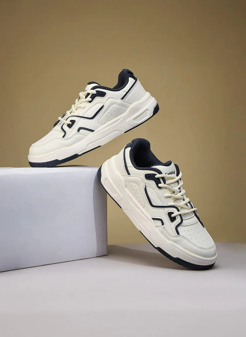 Campus Off White/Navy Men Sync Bubble Yoga Max Lace-Up Sneakers-Off White for Men | Best Price UAE