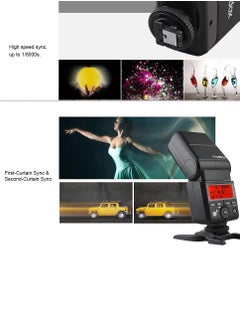 Godox TT350S Flash Speedlite for Sony Camera, 2.4G Wireless GN36 1/8000s HSS TTL Camera Flash Compatible for Sony Camera A7 A7R A7S A7-II A7-III A7R-II A7R-III A7S-II A6300 A6000 etc  - Image 5