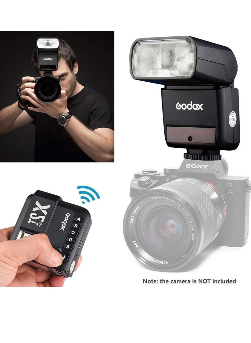 Godox - TT350S Flash Speedlite for Sony Camera, 2.4G Wireless GN36 1/8000s HSS TTL Camera Flash Compatible for Sony Camera A7 A7R A7S A7-II A7-III A7R-II A7R-III A7S-II A6300 A6000 etc - Image 1