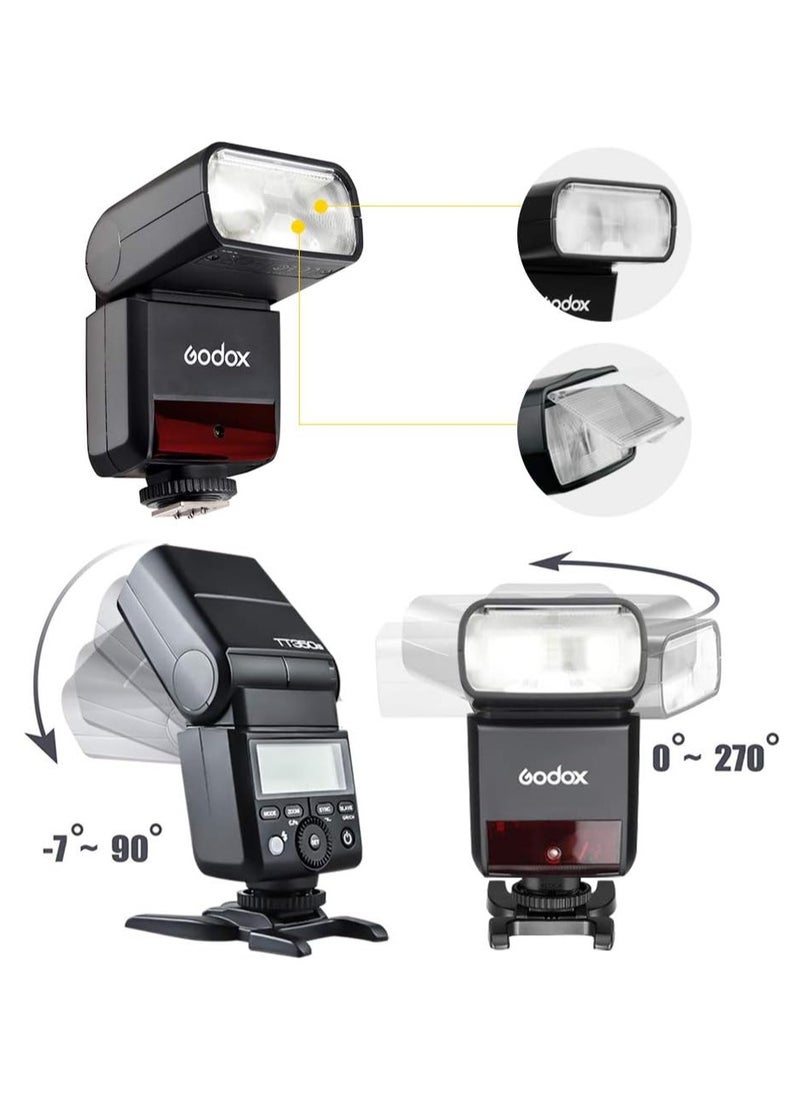 Godox - TT350S Flash Speedlite for Sony Camera, 2.4G Wireless GN36 1/8000s HSS TTL Camera Flash Compatible for Sony Camera A7 A7R A7S A7-II A7-III A7R-II A7R-III A7S-II A6300 A6000 etc - Image 1