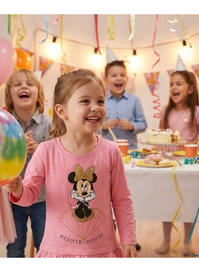 ديزني_ميني_هاوس تيشيرت ميني ماوس بأكمام طويلة، قطن 100%، من إنتاج كيدز تي في - Image 2