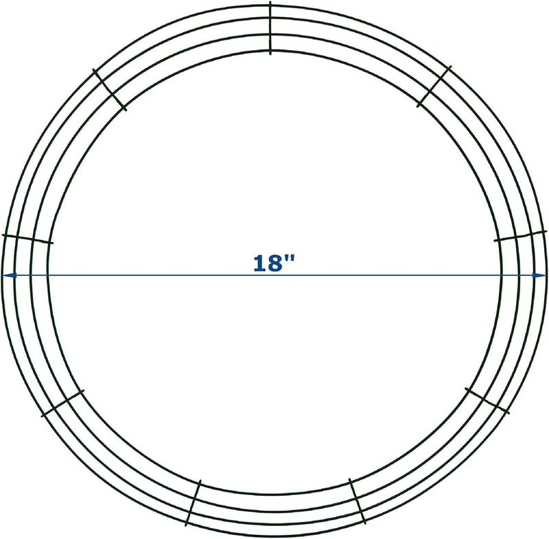 MTB Garden 18 Inch Christmas Green Wire Wreath Frame,5 Pack Metal Front Door Wreath Round Form Iron Ring for Christmas, New Year Decors, Crafts, DIY, Holidays, Events - Image 2